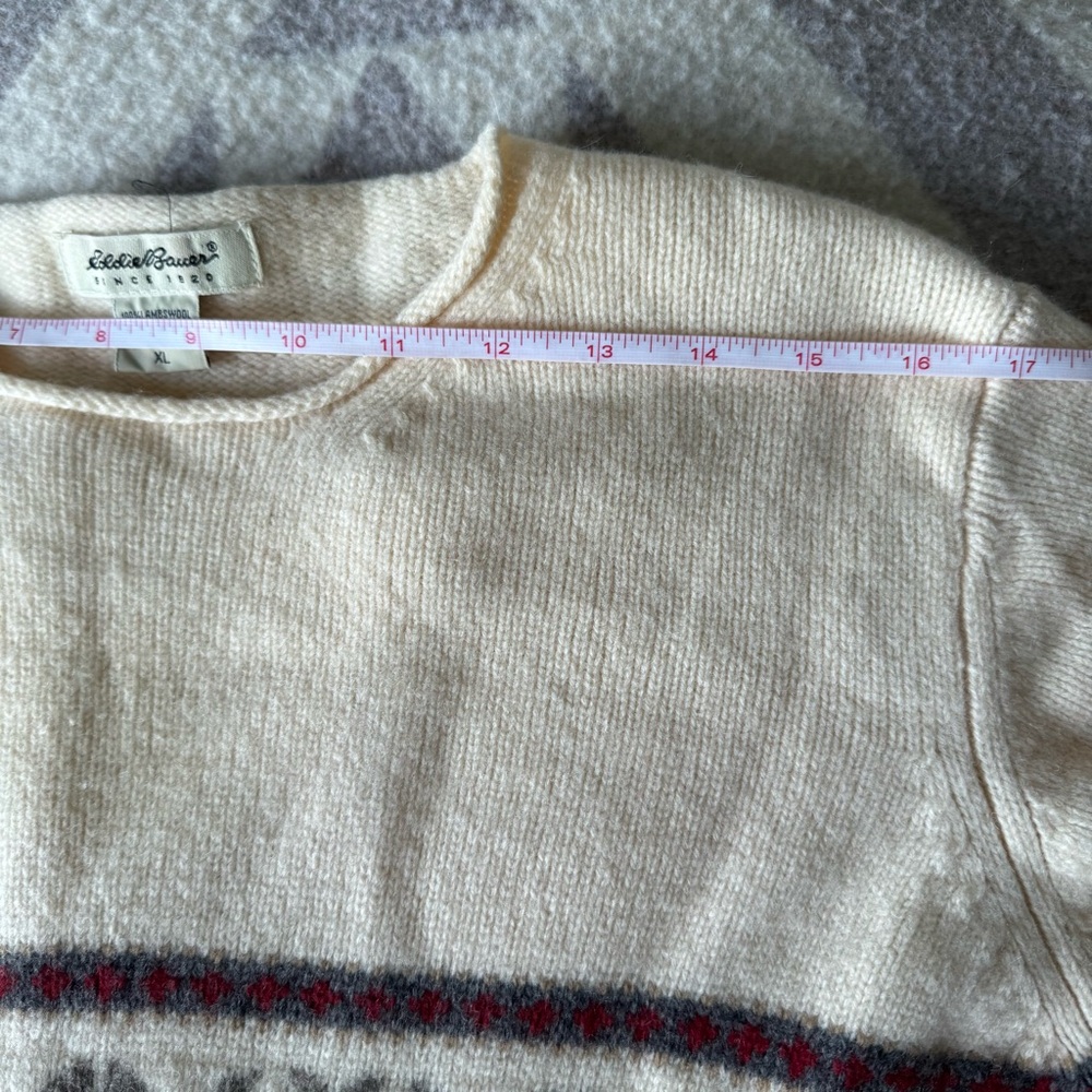 Eddie Bauer Lambs Wool Sweater XL/Large - Picture 10 of 13